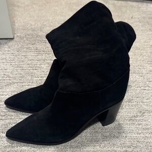 Schultz Midnight Black Suede Heeled Boots